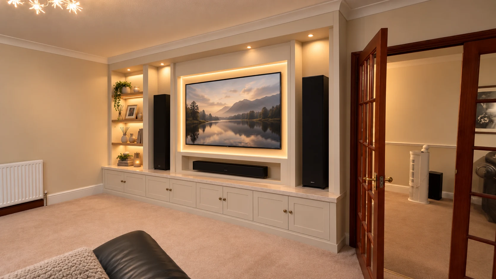 Bespoke media wall interior visualisation