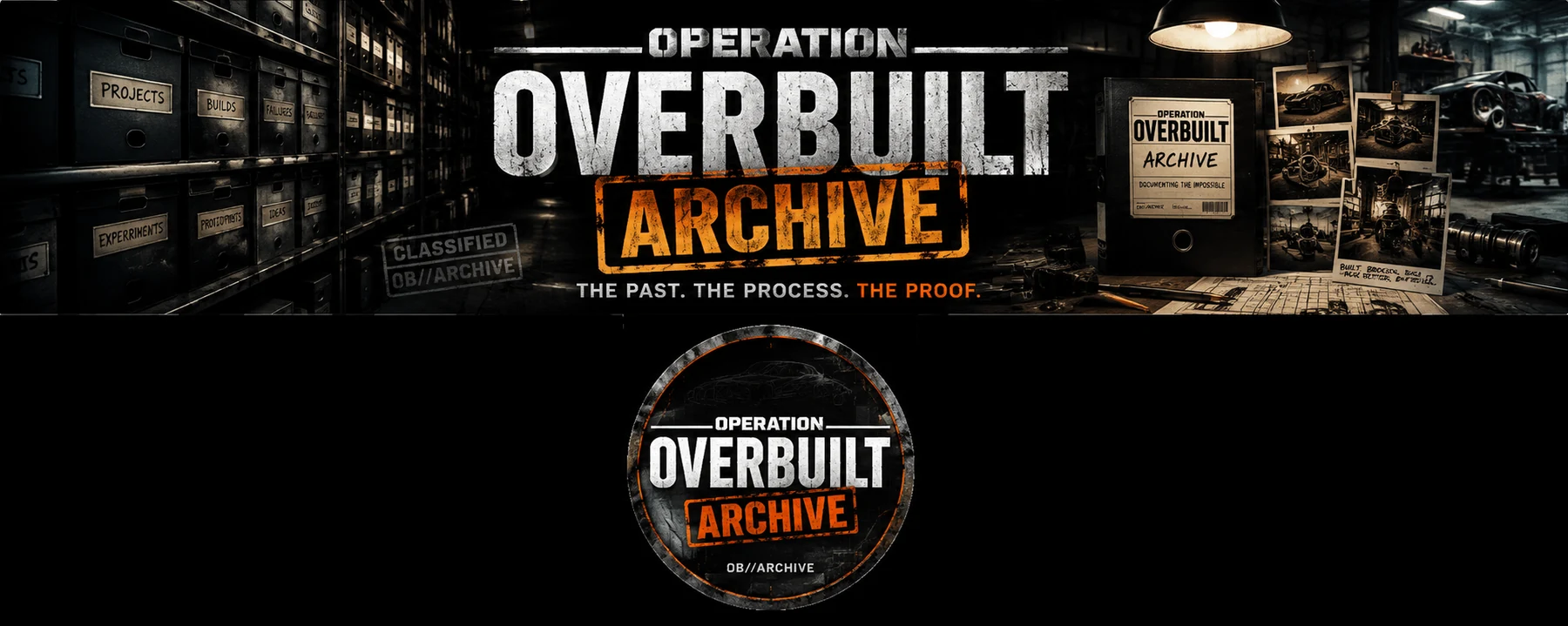 Operation Overbuilt Archive visual identity