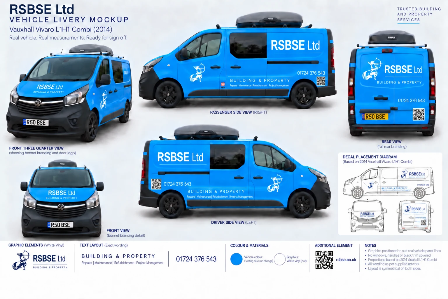 RSBSE vehicle livery and applied identity mock-up